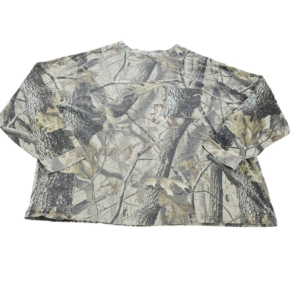 Outfitters Ridge Shirt Mens 3XL Green Camo Long Sleeve Hunting Crewneck Tee
